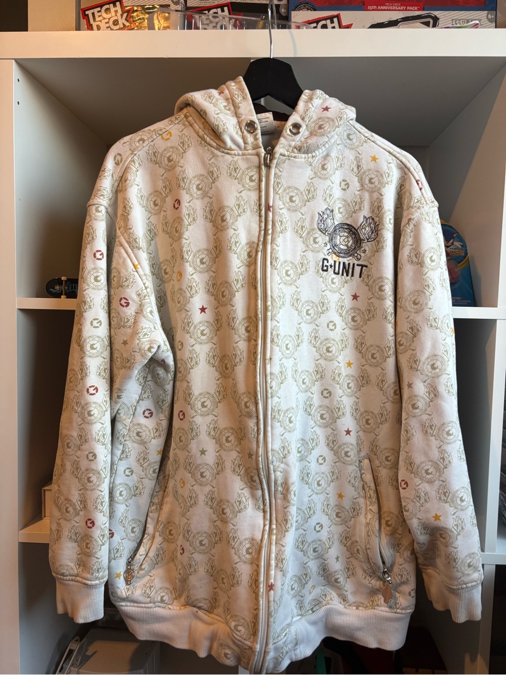 Y2k G-unit zip up hoodie with all over print